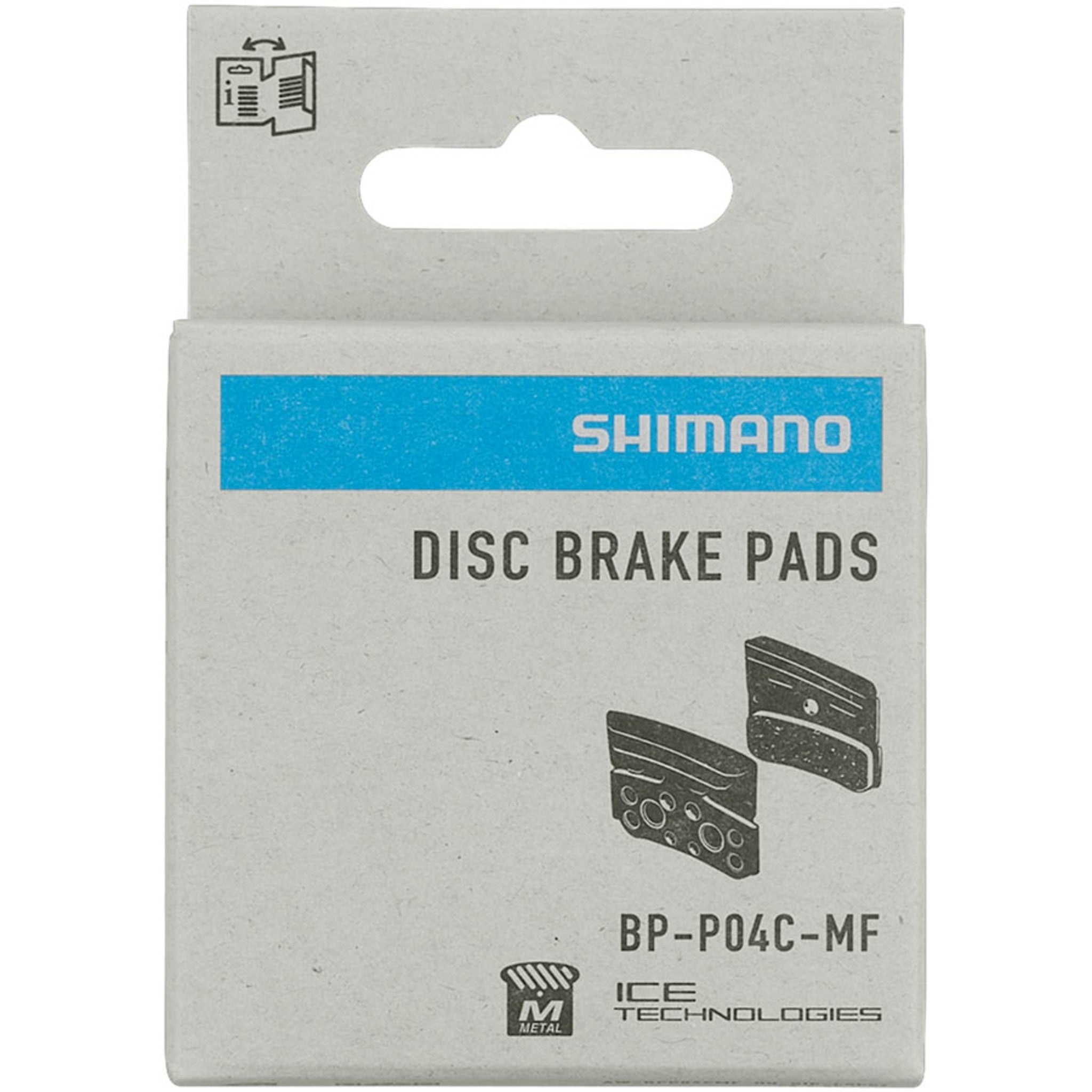 P04C-MF Disc Brake Pads and Springs - Metal Compound, Finned Aluminum and Stainless Steel Back Plate, One Pair