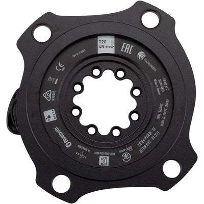 RED/Force AXS Power Meter Spider - 107 BCD, 8-Bolt Crank Interface, 1x/2x, Black, D1