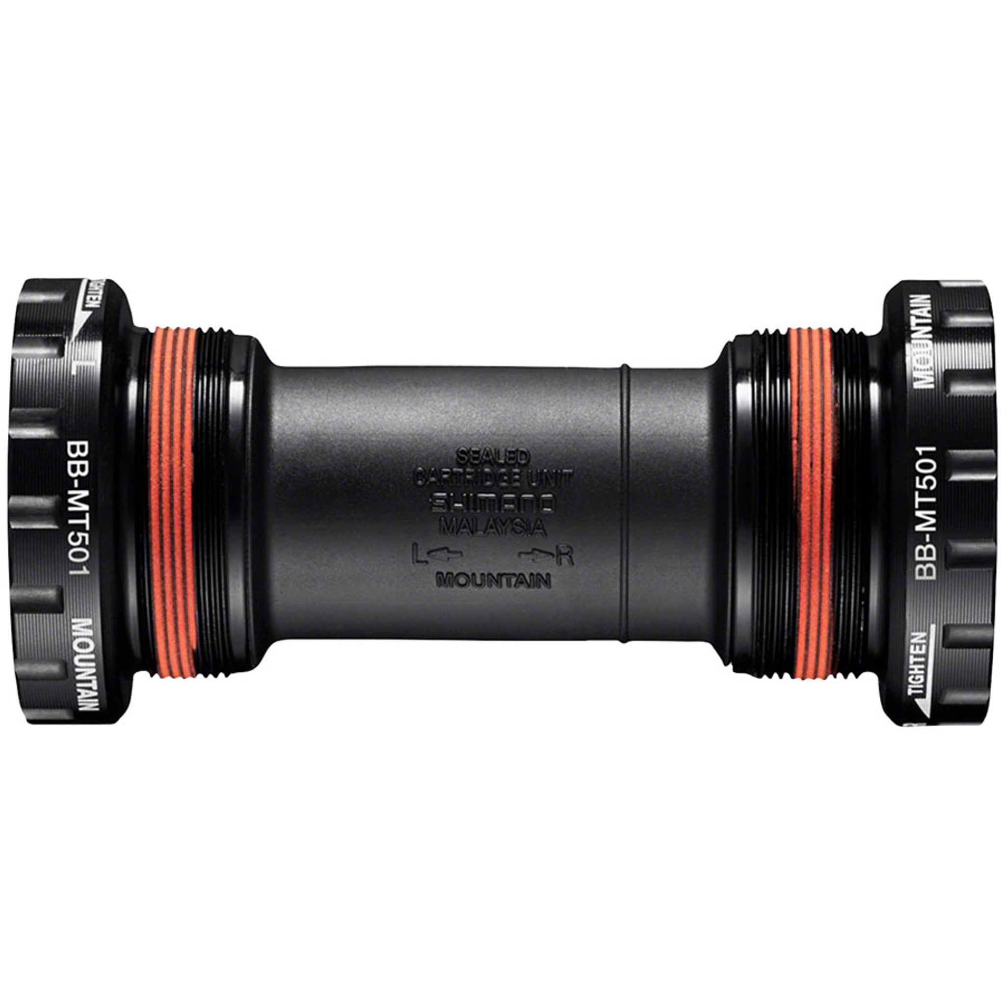 BB-MT501 English Bottom Bracket - English, 68/73mm, Fits Hollowtech II Spindle, Black