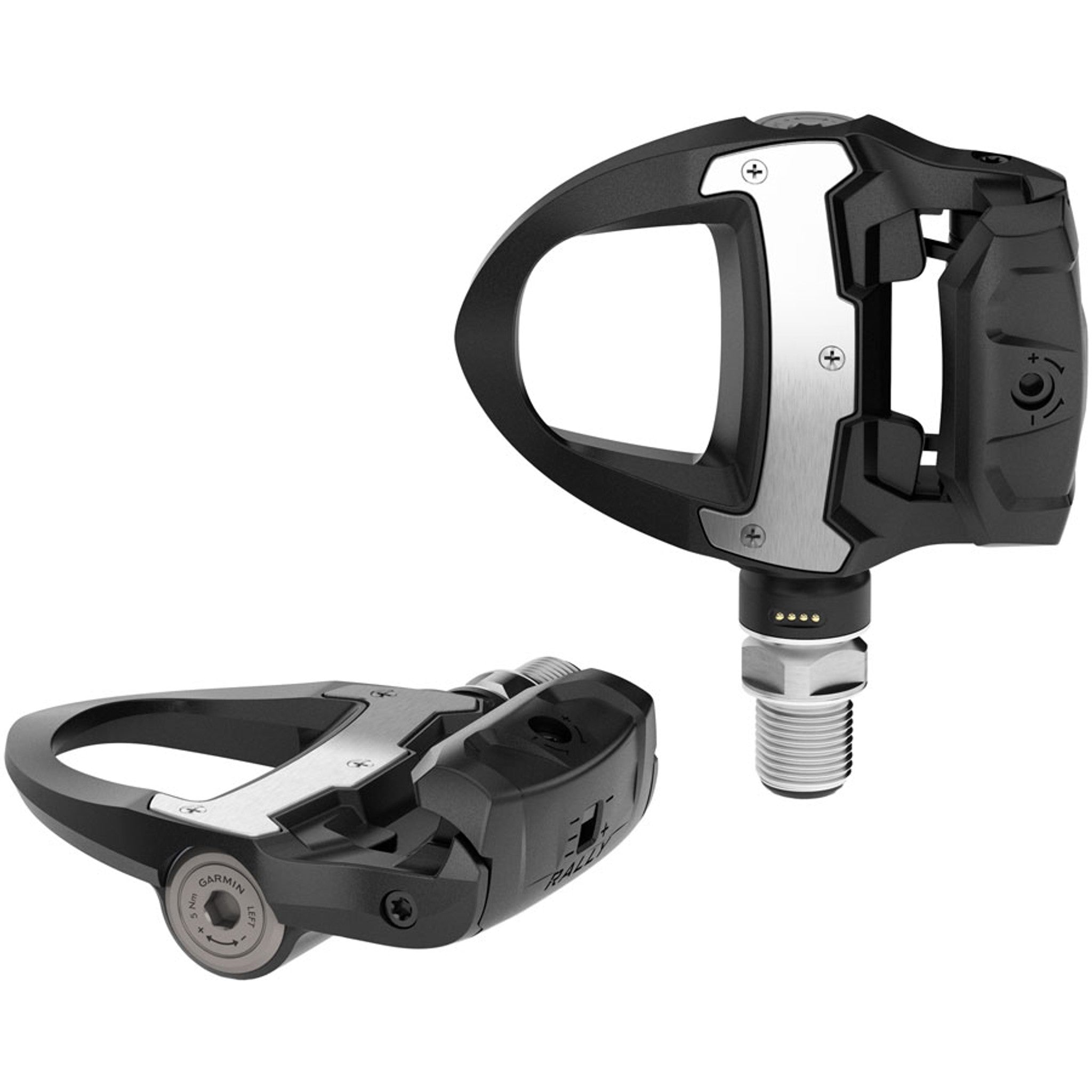 Garmin Rally RS210 Power Meter Pedals - Single Sided Clipless, Composite, 9/16", Black, Pair, Dual-Sensing, Shimano SPD-SL